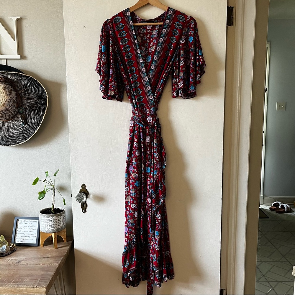 Ancela Expeditions Uluwatu Red Classic Adventure Dress, Size S/M